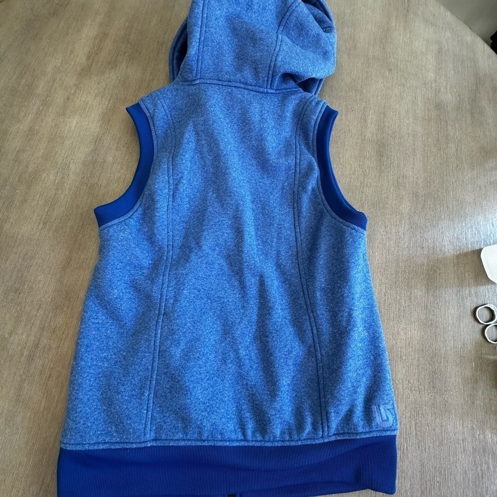 Burton womens dryride hooded Blue Zip-Up Vest small EUC - Picture 6 of 9